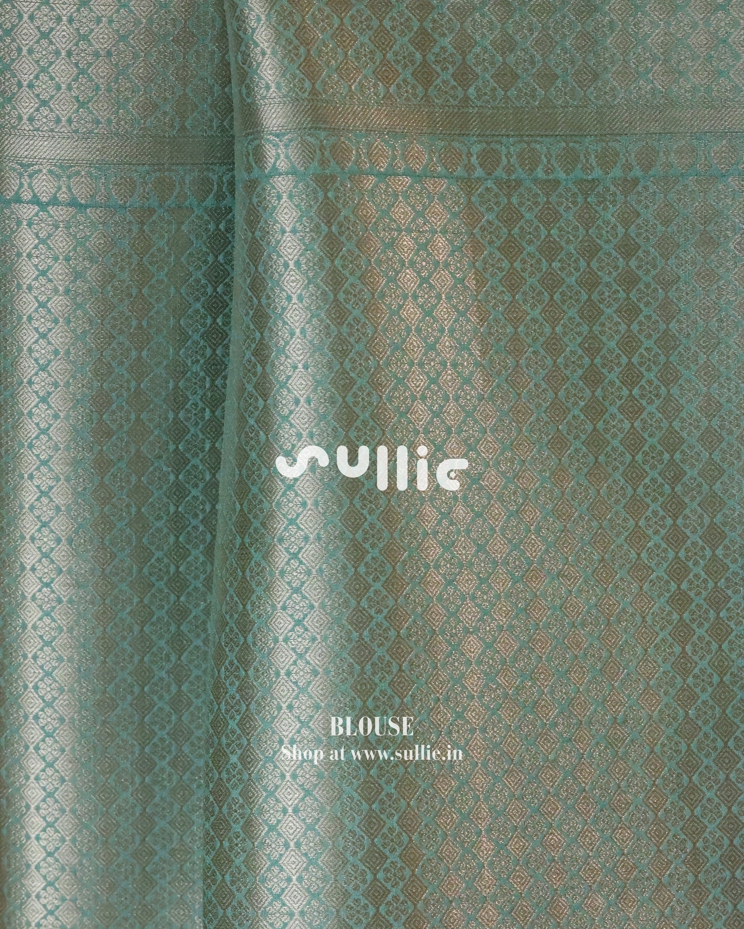 Banarasi Tussar Silk Saree in Aqua Splash / Blue-Green