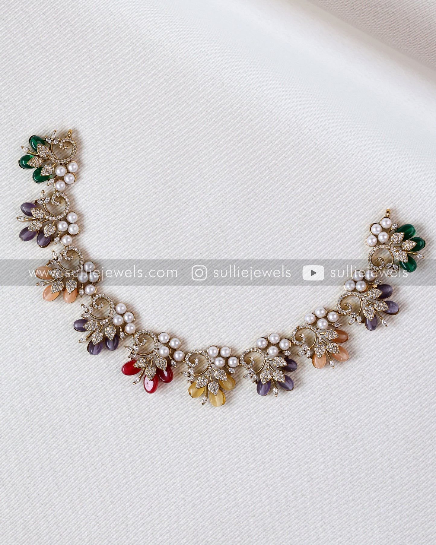 Premium Stone Necklace with Earring