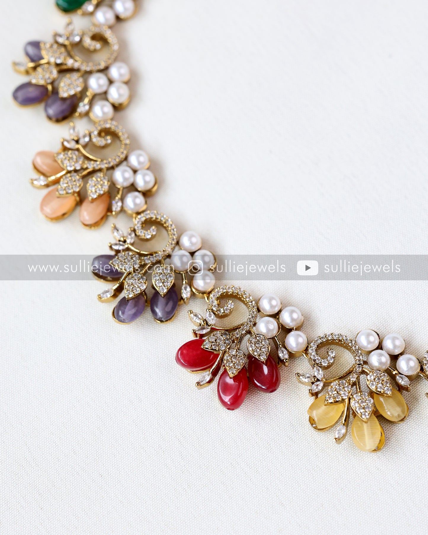Premium Stone Necklace with Earring
