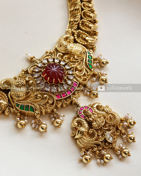 Lakshmi Designer Ruby Necklace with Earring