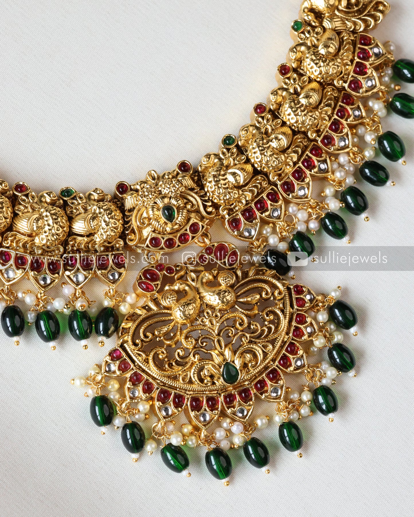 Premium Peacock Necklace with Jhumka