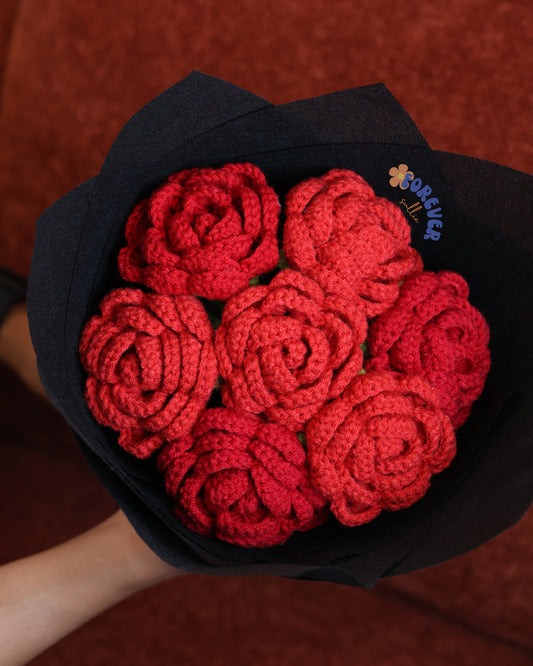 Scarlet Seven - Flower Bouquet of Red Roses