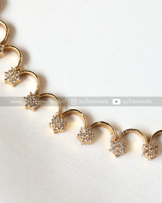 Diamond Inverted U Necklace Set