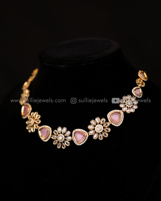 Premium Uncut Stone Necklace Set