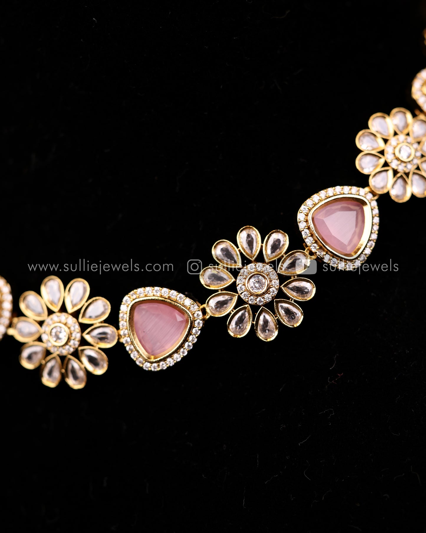 Premium Uncut Stone Necklace Set