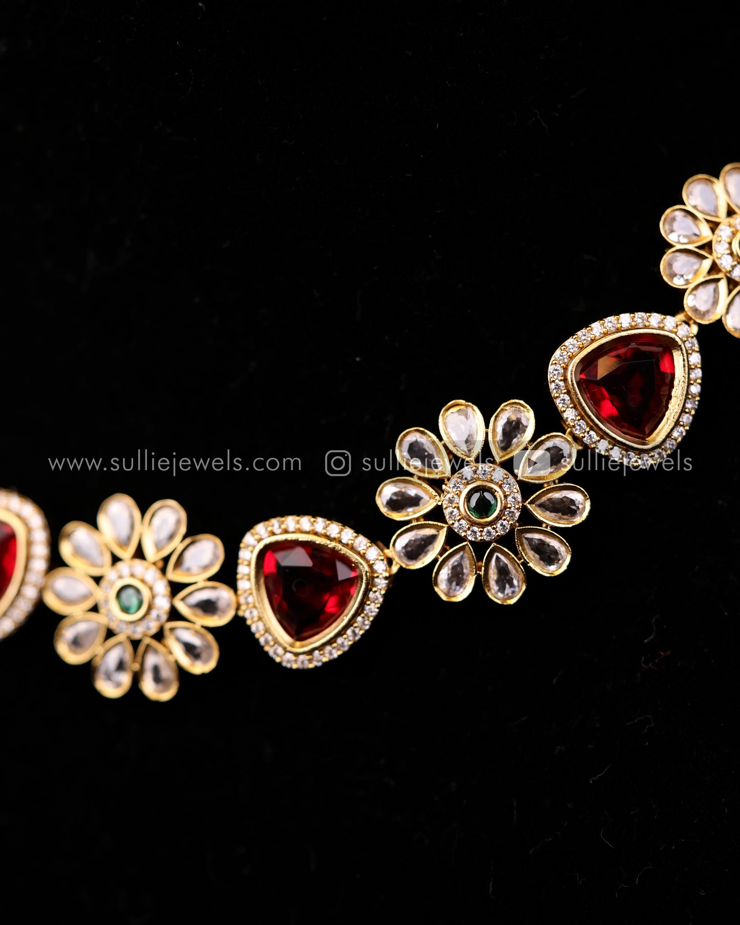 Premium Uncut Stone Necklace Set