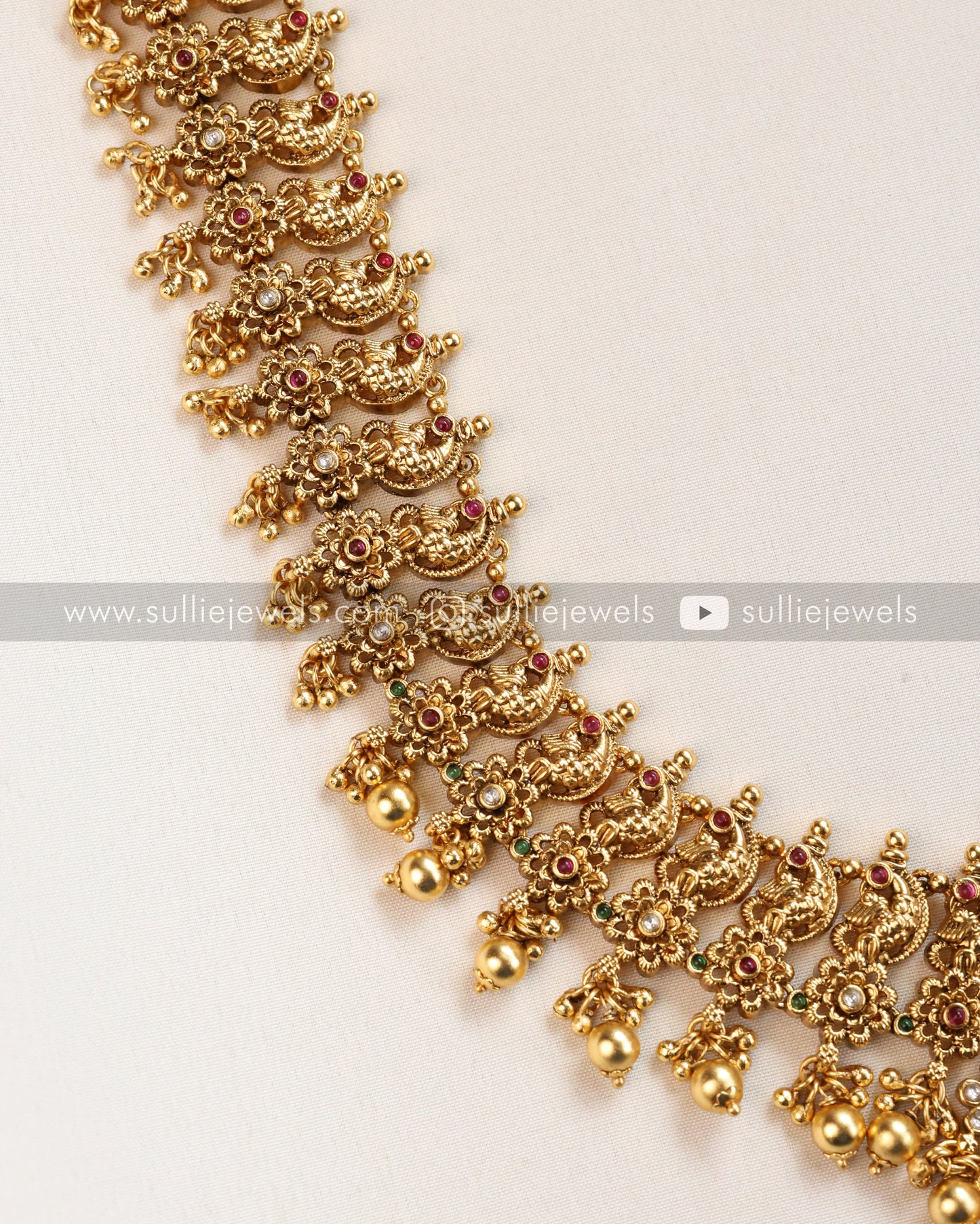 Lakshmi Premium Antique Long Chain/Haaram with Jhumka