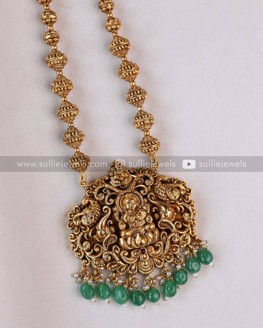 Sullie Basic - Heavy Goddess Mint Beads Pendant with Jhumka