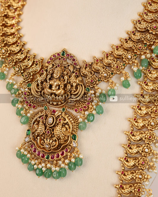 Lakshmi Premium Antique Bridal Mint Beads Combo ( 3 piece )