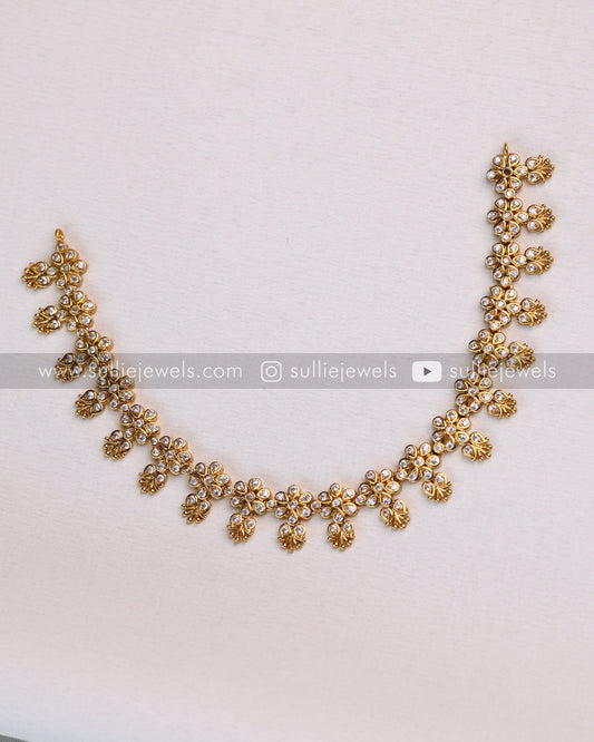 Diamond Flower Necklace with Stud