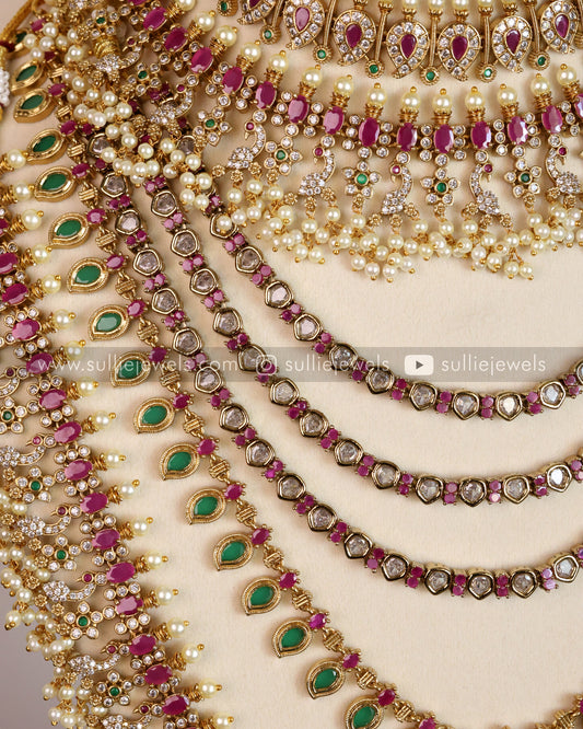 Stonework Guttapusalu Bridal Combo ( 10 piece )