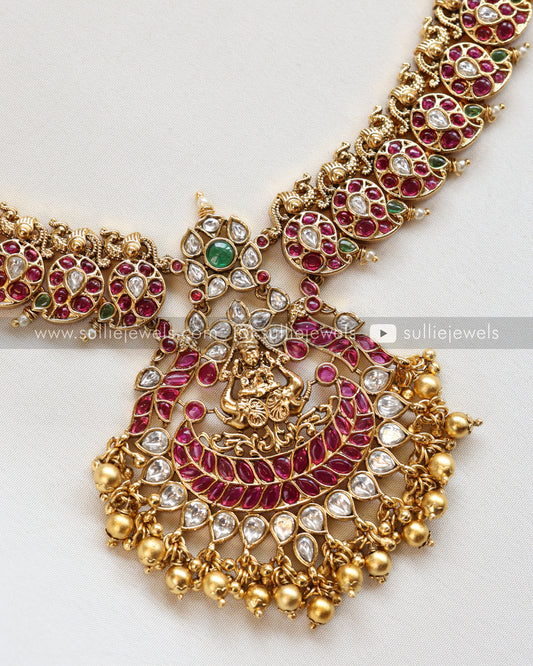 Kemp Lakshmi Premium Long Chain / Haaram with Earring
