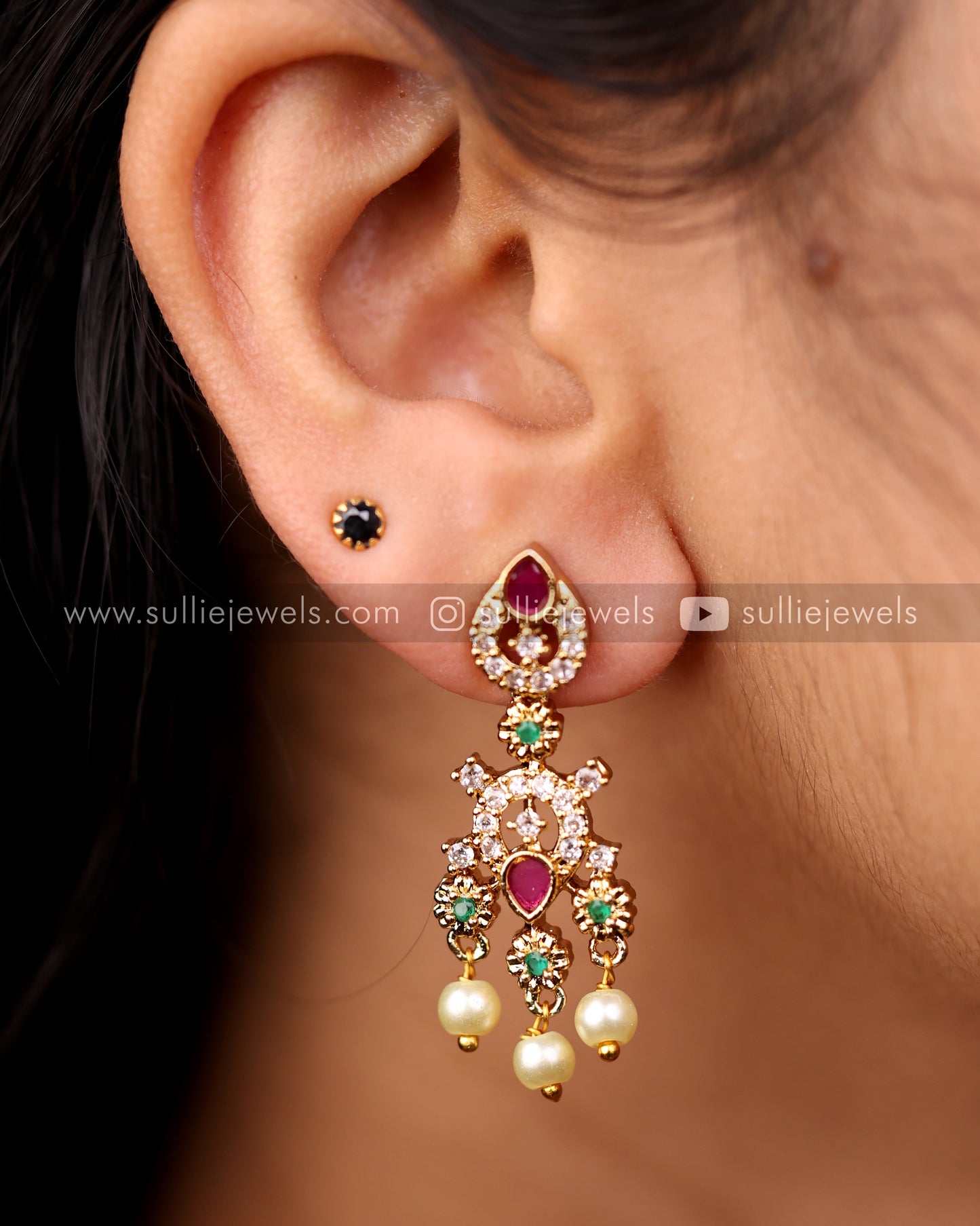 Combo Offer - Necklace, Long Necklace, Pearl Haram & 3 set of earrings