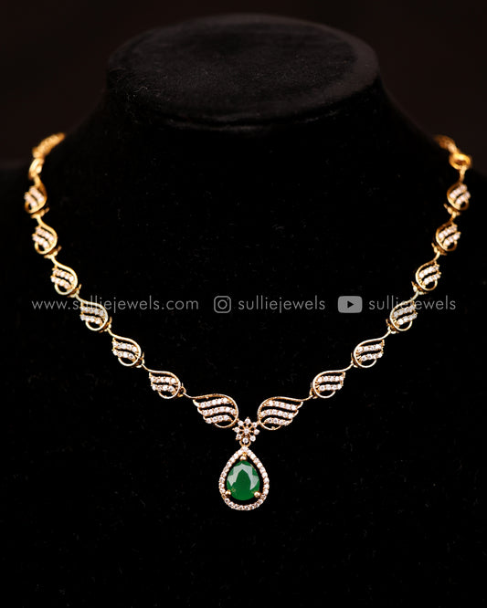 Raindrop Stone Necklace Set - 4 colours