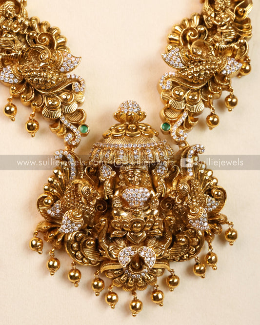 Premium Antique Goddess Nagas Haram with Stone details