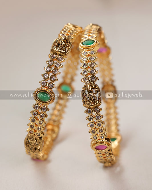 Lakshmi Multicolour Stone Bangle - Set of 2