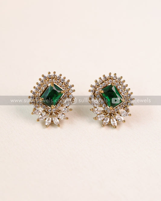 Premium Rectangular Stone Earring