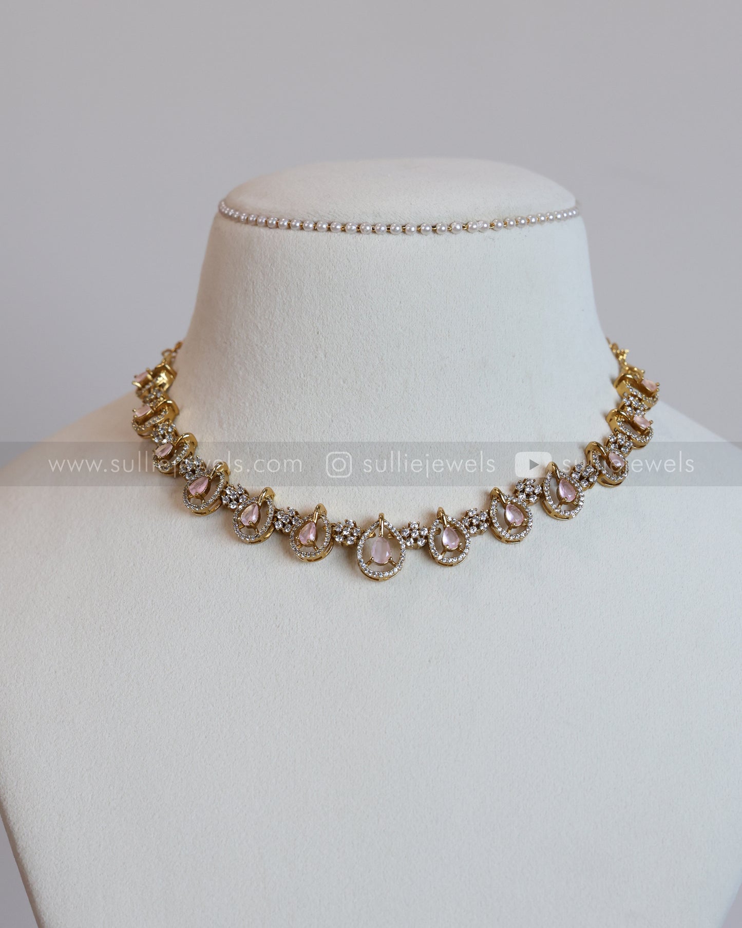 Raindrop Diamonds Necklace with Earring