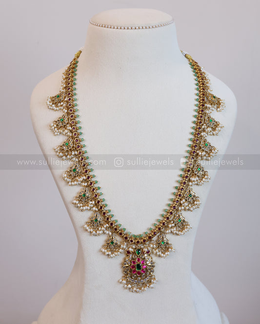 7129 - No Idol Jadau Guttapusalu Necklace with Jhumka