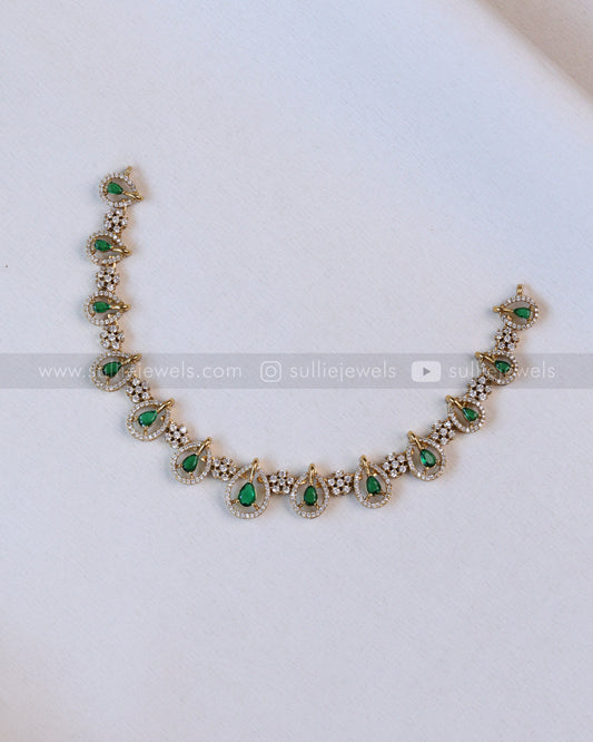 Raindrop Diamonds Necklace with Earring