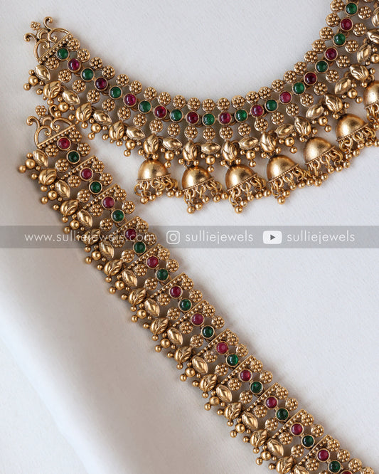 Sullie Basic - Multicolour Hanging Bridal Combo with Earring