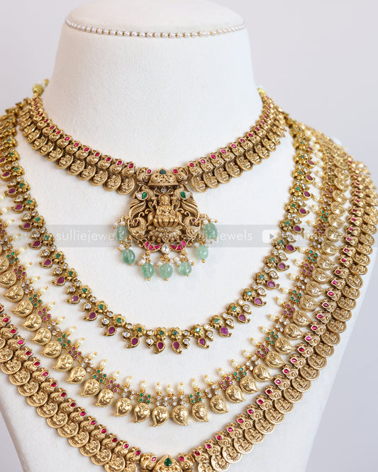 Premium Coin Goddess Gold Bridal Combo ( 7 piece )