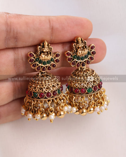 Sullie Basic - Multicolour Lakshmi Bridal Combo with Jhumka