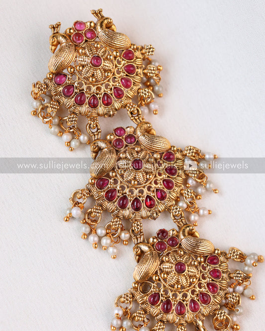 Sullie Basic - No Idol Red Stone Hair Brooch