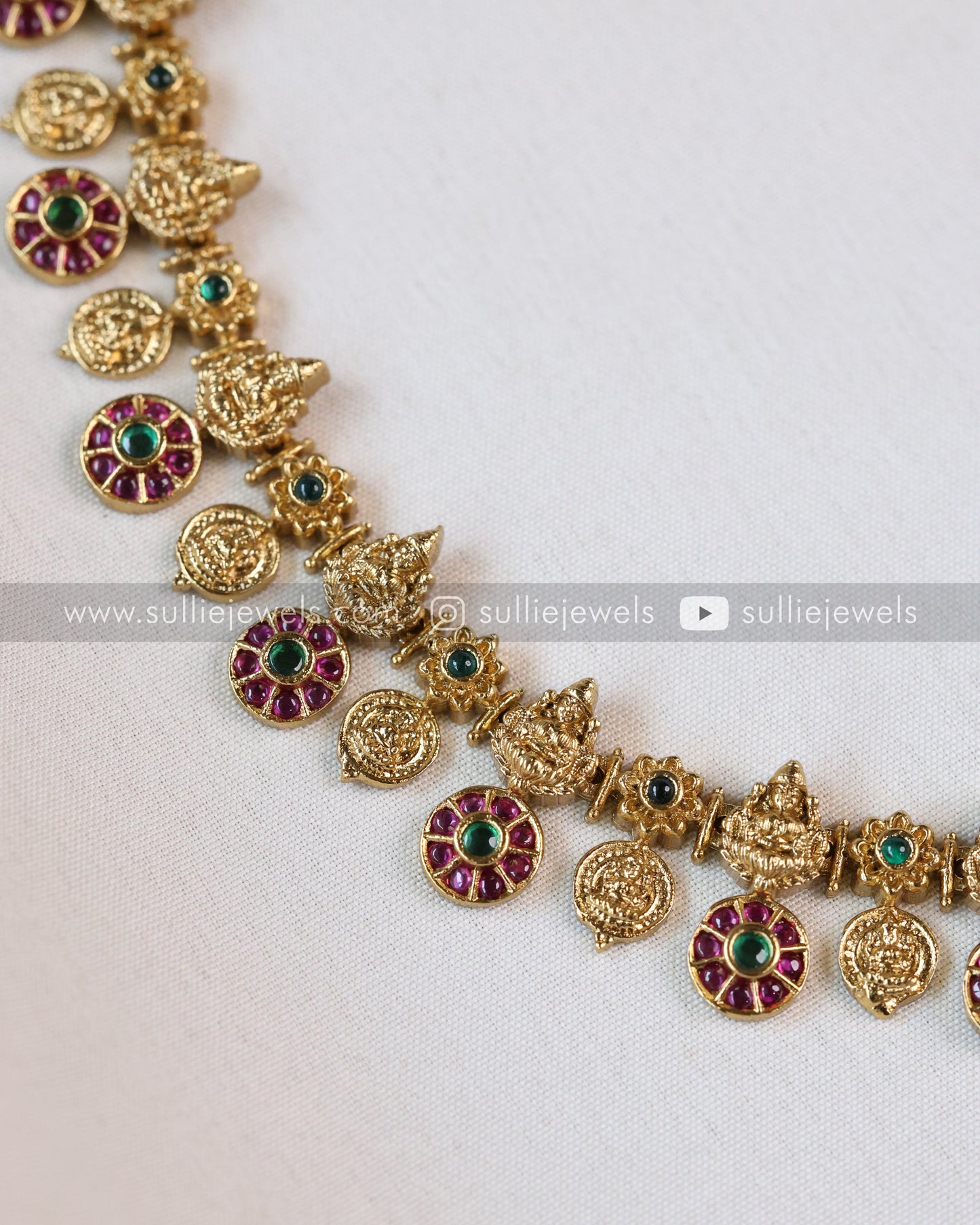 Kemp Stone Coin Long Chain with Stud
