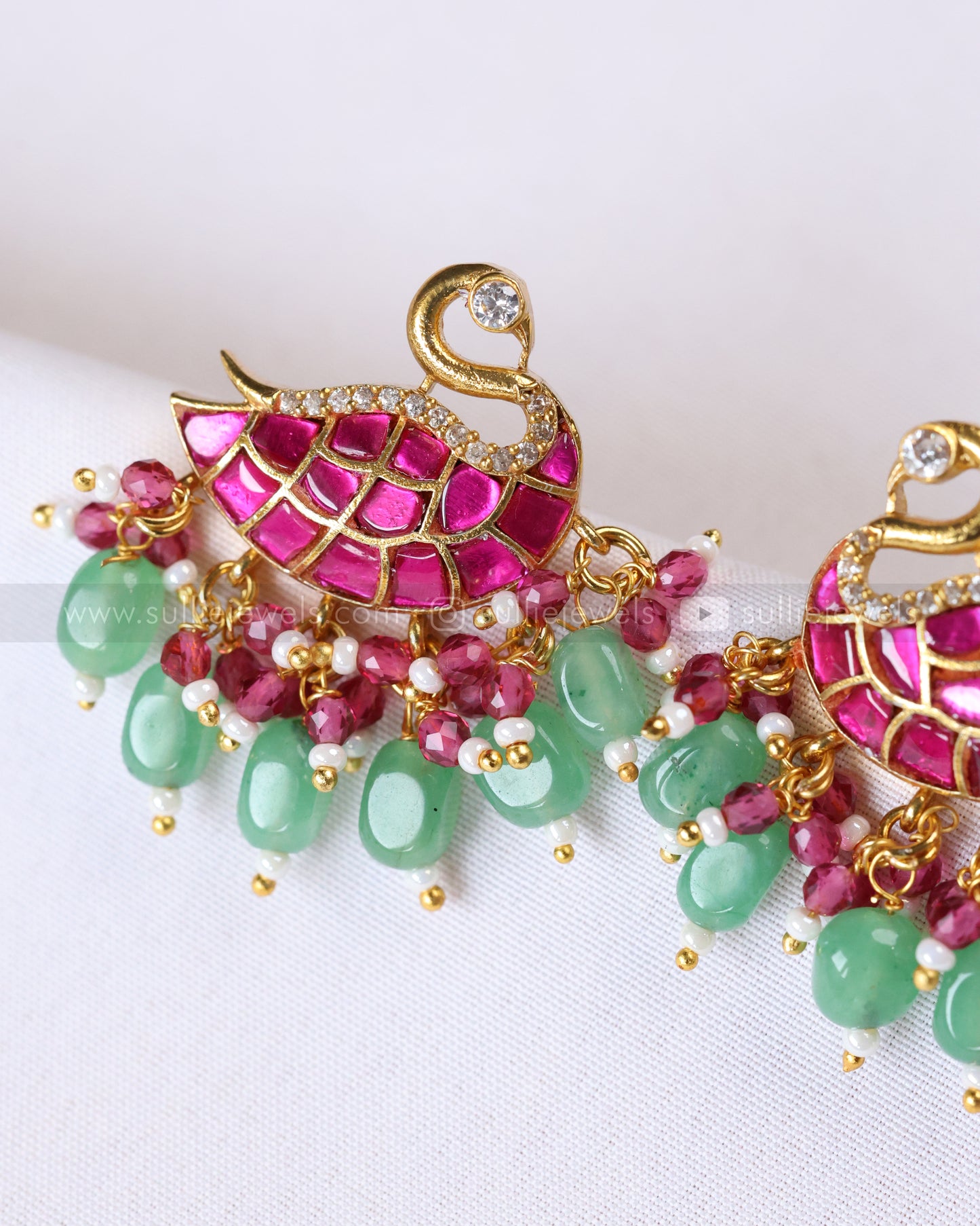 E1258 - Premium Swan Jadau Kemp Stud
