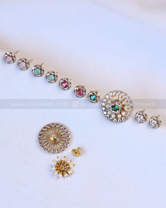 E1165 - 5 in 1 Round Pearl Changeable AD Stud