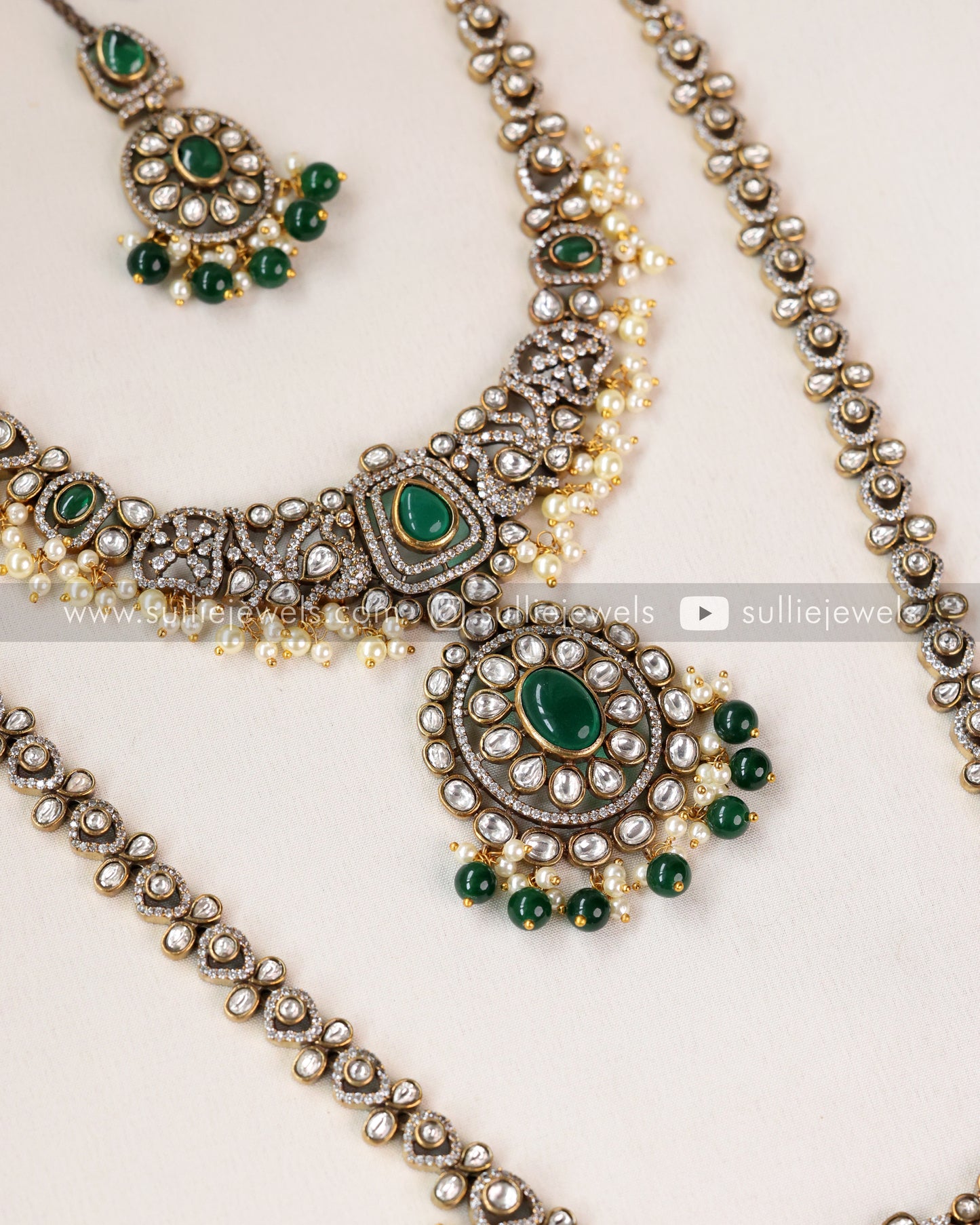 Victorian Emerald Bridal Combo ( 4 piece )