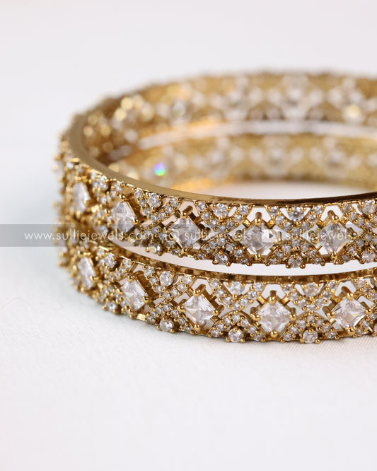 Victorian Diamond Bangle - Set of 2