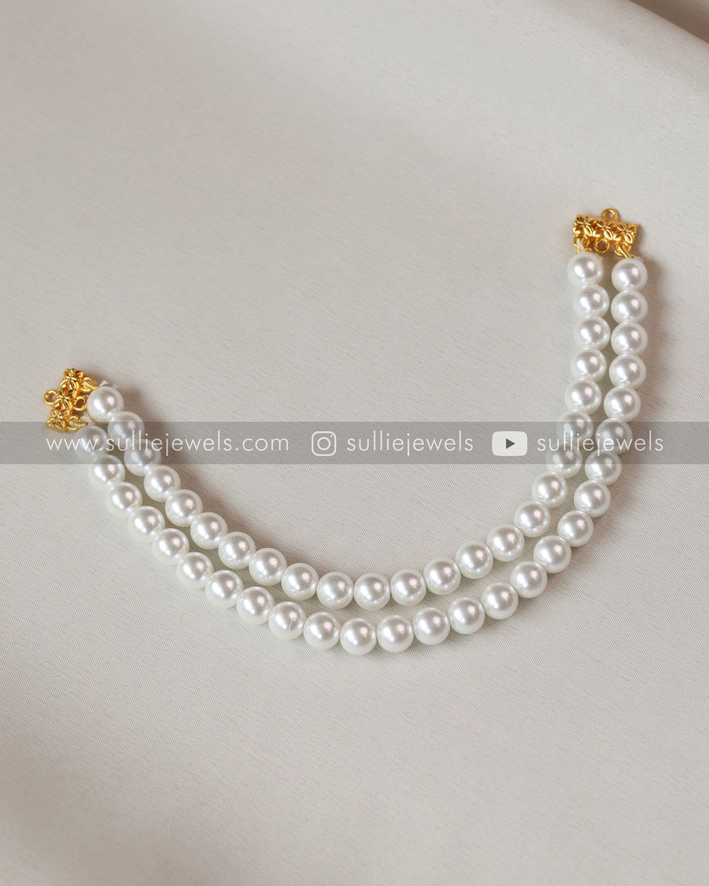 Two Layer White Pearl Necklace