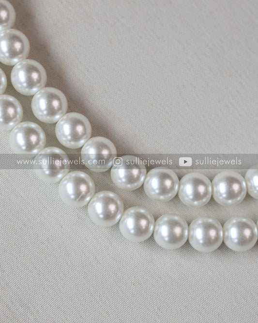 Two Layer White Pearl Necklace