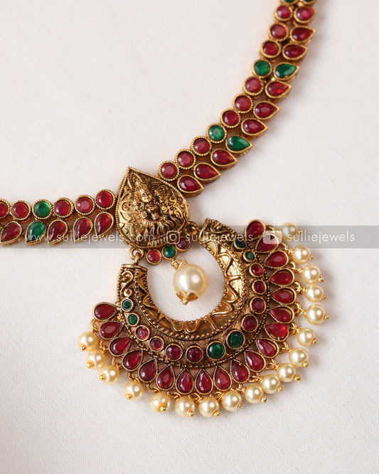 Goddess Stone Necklace with Jhumka