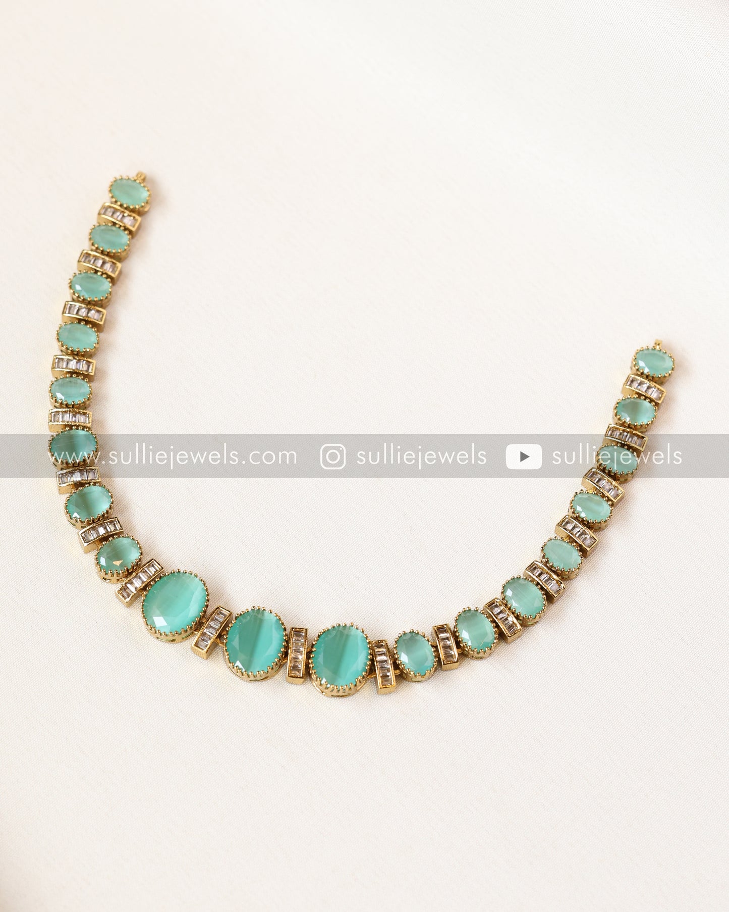 Premium Stone Necklace with Studs