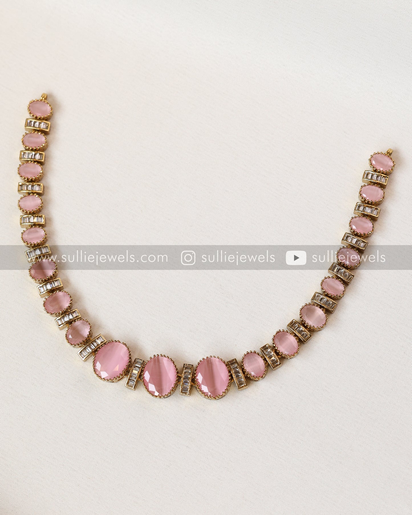 Premium Stone Necklace with Studs