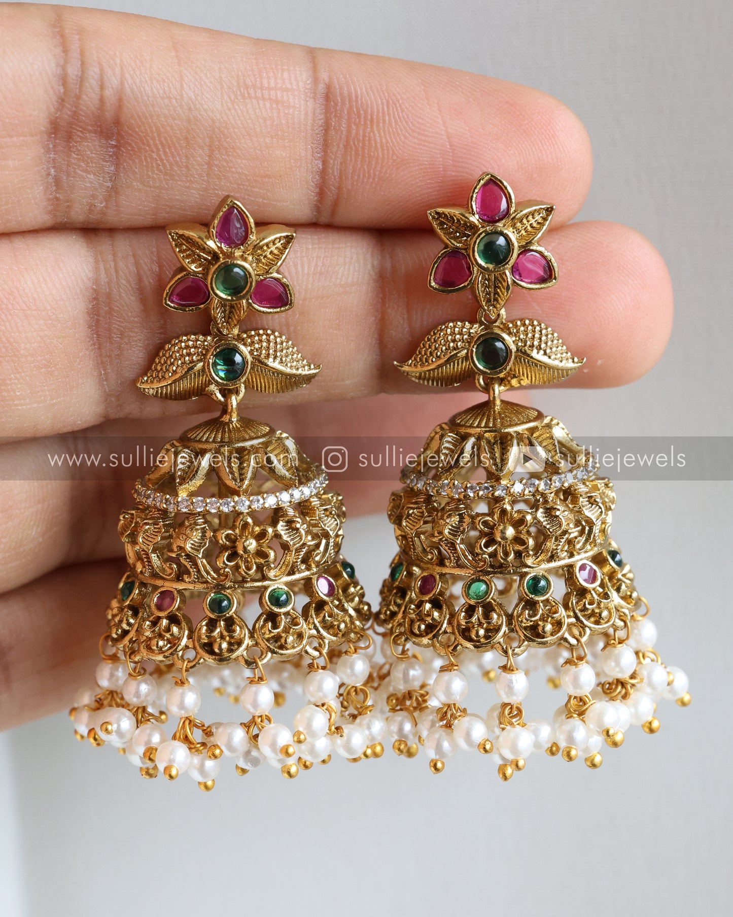 Guttapusalu Multistone Star Jhumka