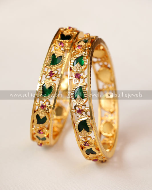 Palakka Gold Plated Bangle ( 1 piece )