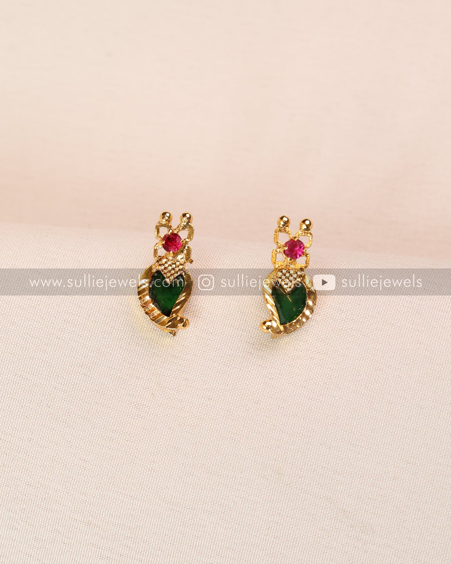 Palakka Gold Plated Chain with Studs