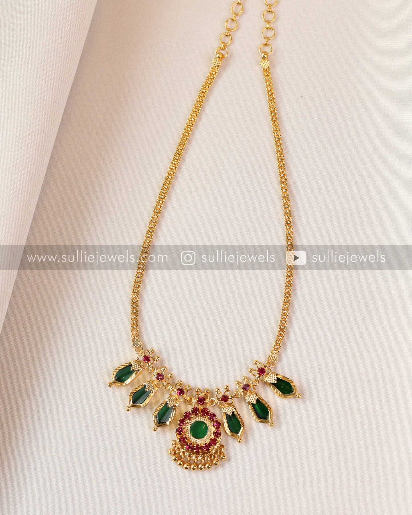 Palakka Gold Plated Chain with Studs