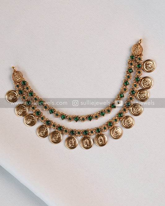 Sullie Basic - Green Coin & Stone Layered Combo