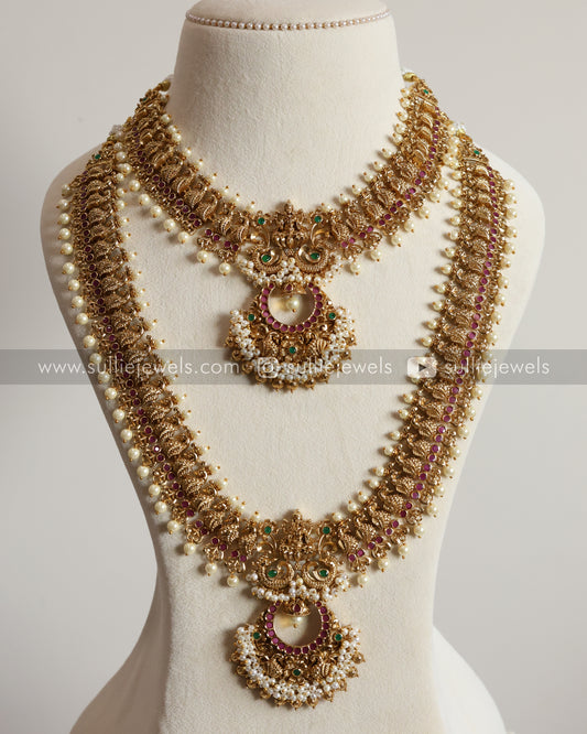 Lakshmi Designer Pearl Bridal Combo ( 3 piece )