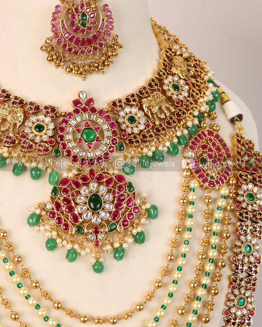 No Idol Kemp Premium Bridal Combo ( 5 piece ) - Mint Beads