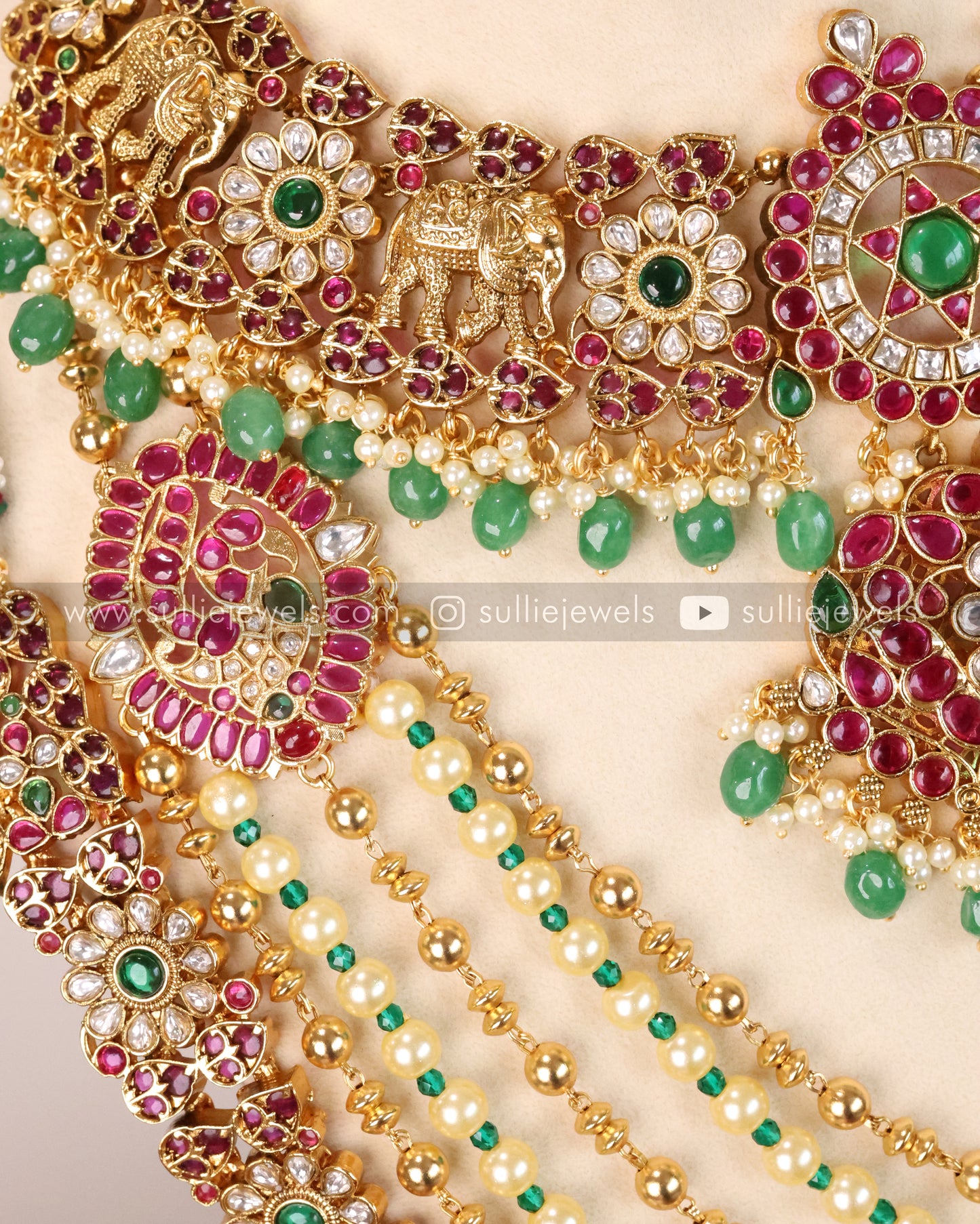 No Idol Kemp Premium Bridal Combo ( 5 piece ) - Mint Beads