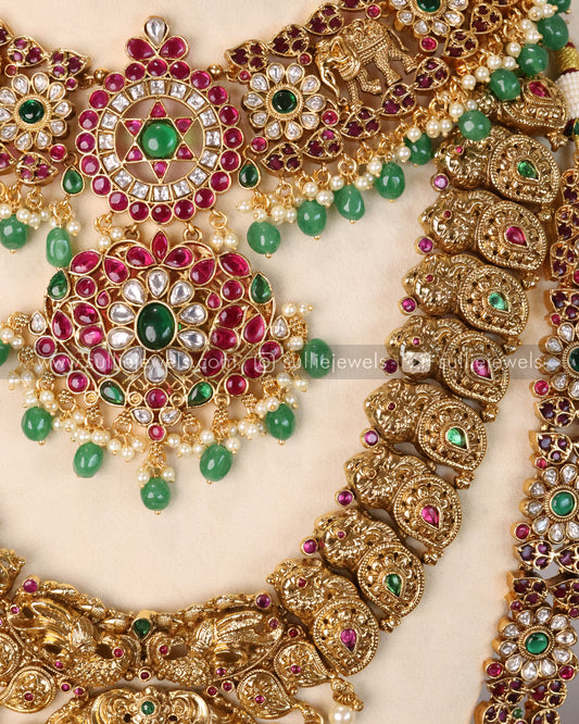 No Idol Premium Mint Bridal Combo with Tikka ( 5 piece )