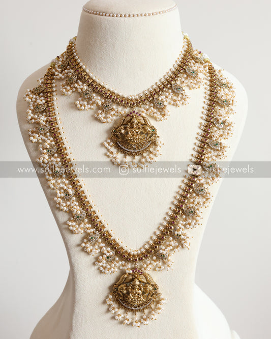 Lakshmi Pendant Guttapusalu Bridal combo ( 3 piece )