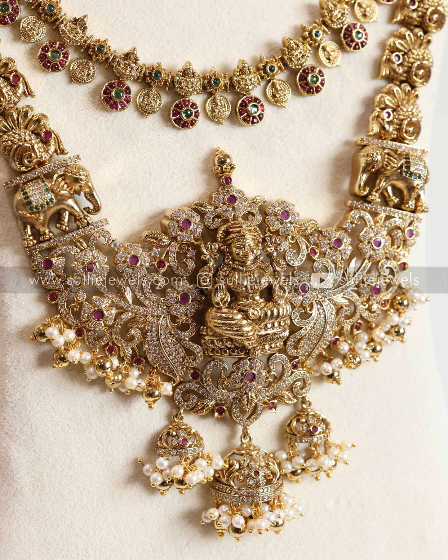 Goddess Stone And Kemp Coin Bridal Combo ( 9 piece )