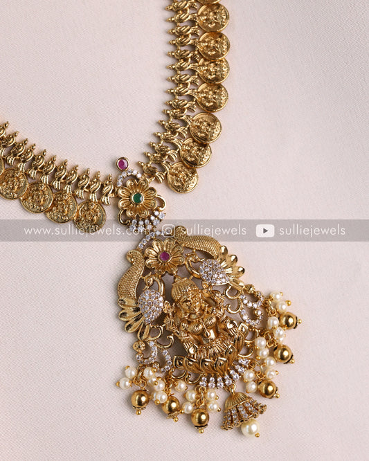 Lakshmi Coin Necklace with Jhumka